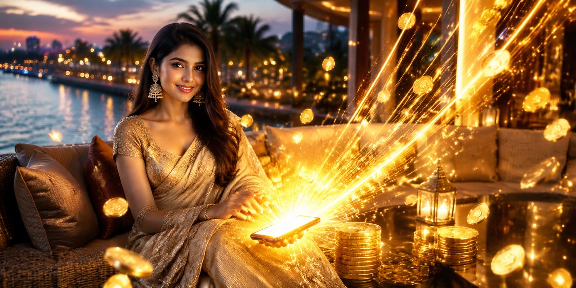 সেন্ট মার্টিনের সৈকতে মোবাইল ব্যবহারকারী লটারি গেমিং উপভোগ করছেন